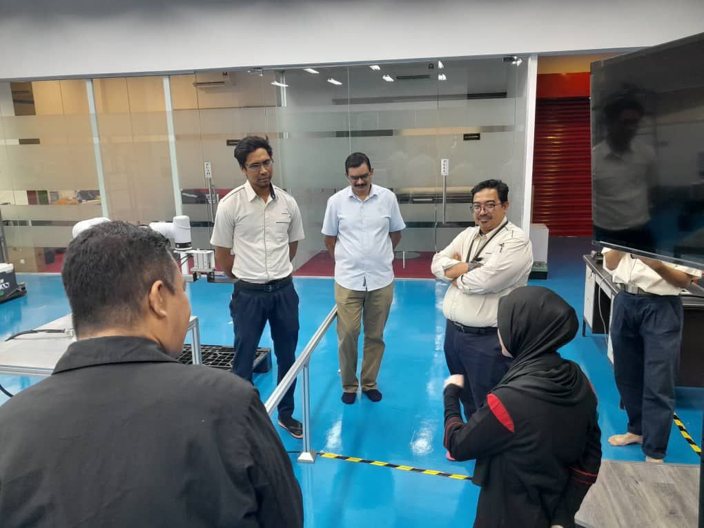 Trainers on the lab floor